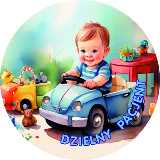 Motivačné nálepky statočný pacient VEĽKÝ, SILNÝ 5 cm pre chlapcov 100 ks.