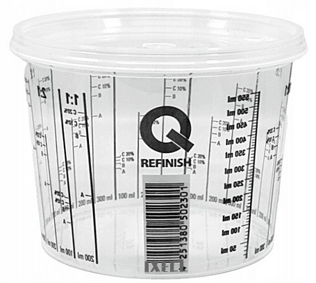 Q 1900 ml hrnček NA MIEŠANIE FARBY S viečkom 2198