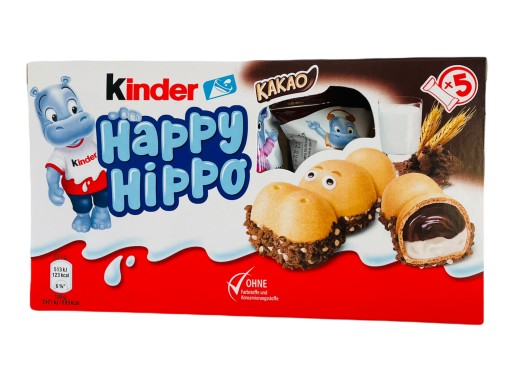Kinder Happy Hippo Kakao Kakaové čokoládové oblátky 5 ks z Nemecka