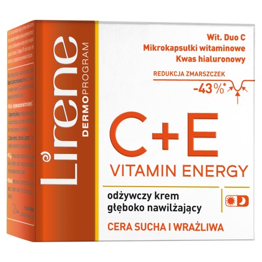 Lirene Vitamin Energy C+E Výživný, hlboko hydratačný krém 50 ml