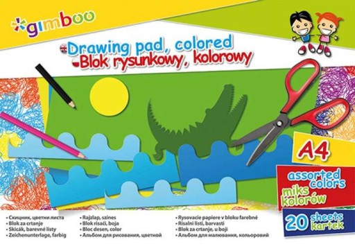 FAREBNÝ BLOK A4 GIMBOO 20 listov 70 g