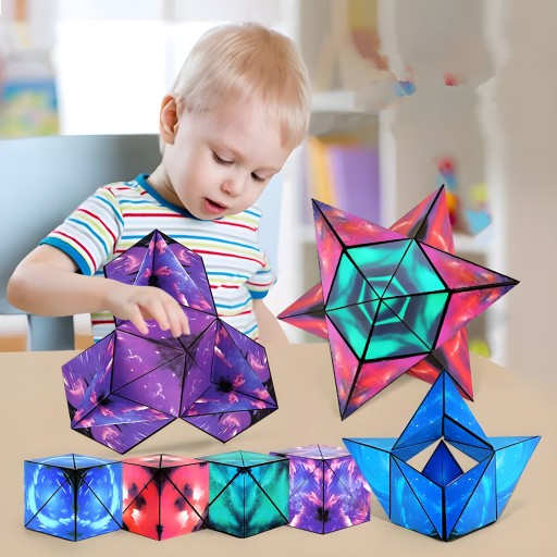 Fidget Cube Magic Cube Antistresová magnetická kocka MODRÁ