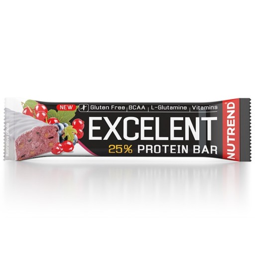 NUTREND Excelent 25% Protein Tyčinka 40g PROTEIN BAR SACHARIDY AMINOKYSELINY