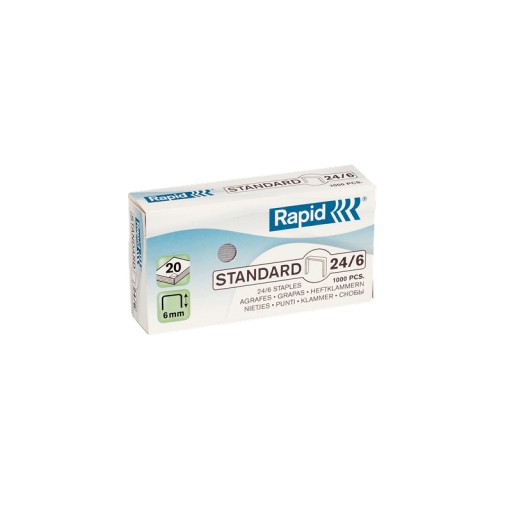 Rapid Standard 24/6 sponky 2M, 2000 ks Rapid 24858800