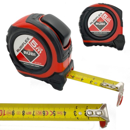Pravítko rolovacie 5m x 19mm s magnetom RUBIFLEX Rubi 75901