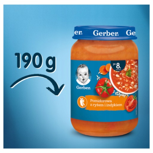 Gerber Paradajková polievka s ryžou a morčacím pre dojčatá 190 g