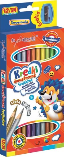 Bambino Trojuholníkové školské pastelky obojstranné 12=24