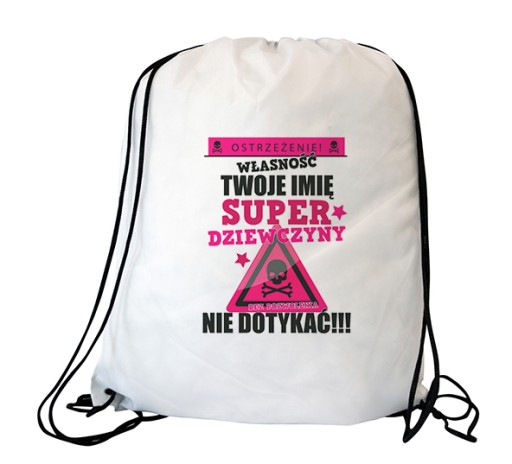 Batoh taška na topánky Dievča s MENOM