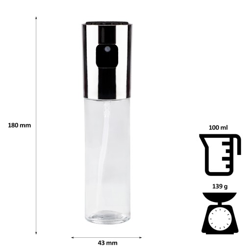 SKLENÝ ROZPRAŠOVAČ NA OLIVOVÝ OLEJ ROZPRAŠOVAČ NA NÁDOB 100 ml