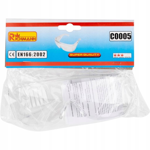 Bezfarebné pracovné ochranné okuliare CORONA C0005