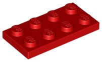 LEGO 3020 TANIER 2x4 červený NOVINKA (15g) 12 ks.