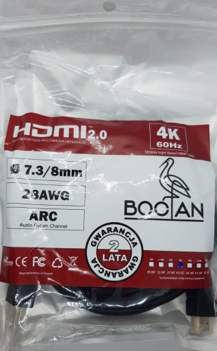Kábel HDMI 2.0 4K 4:4:4 18 Gb/s MEĎ 1 m STORK