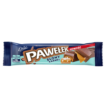 4x 45g WEDEL Pawełek Slaná karamelová tyčinka