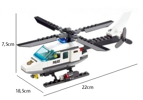 POLICAJNÝ Vrtuľník bloky 102 ks