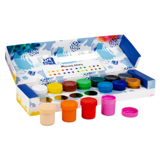 OXFORD SCHOOL FARBY NA PLAKÁT 20ml 12 FAREB PLASTICINE 12 farieb ZADARMO
