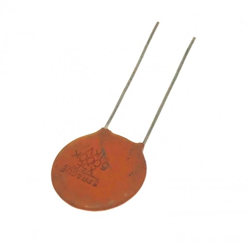 Kôň. Keramické 5nF/1kV, priemer 10mm