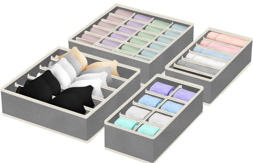 ORGANIZÁTOR NA ZÁSUVKU NA SPÁNKU PONOŽKY DO ŠATNÍKA SADA 4 ks