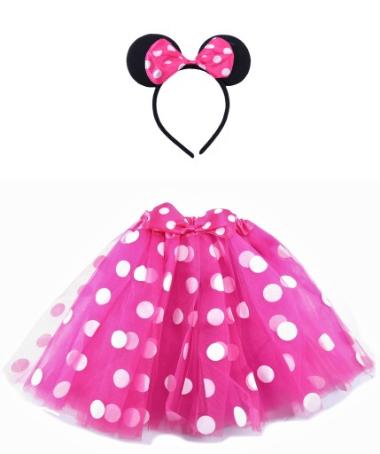 SUKŇA MINNIE MOUSE, SÚPRAVA PÁSKOV FUCHSIA