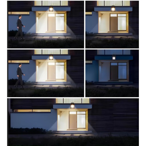 SOLÁRNE LED LAMPA LAMPA ZÁHRADNÁ FASÁDNA NÁSTENNÁ LAMPA SO SNÍMAČOM POHYBU