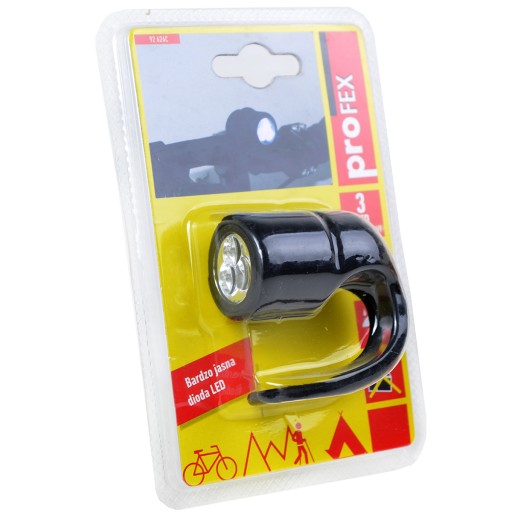 PREDNÉ SVETLO NA BICYKEL 3 LED SILIKÓNOVÉ ČIERNA