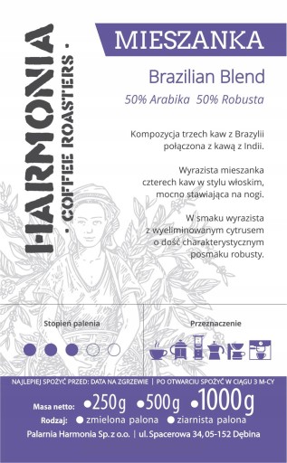 HARMONIA BRAZILIANA mletá káva 50%/50% 250g