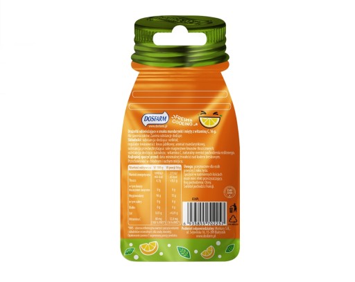 Dražé osviežujúce chuť mäty a mandarínky s vitamínom. C Dosfarm 16g