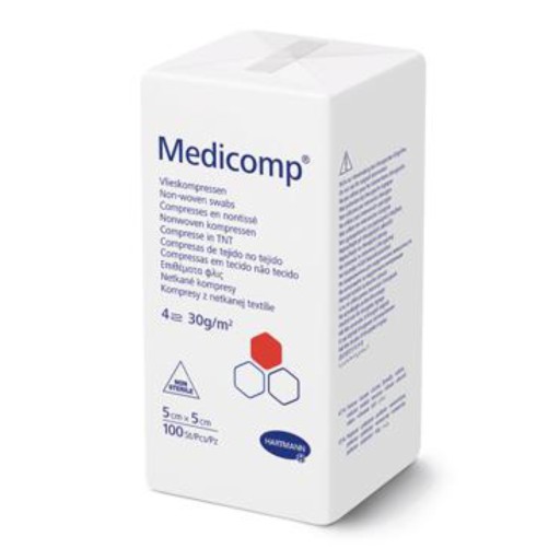 HARTMANN medicomp, nesterilné obklady 5 cm x 5 cm 100 kusov