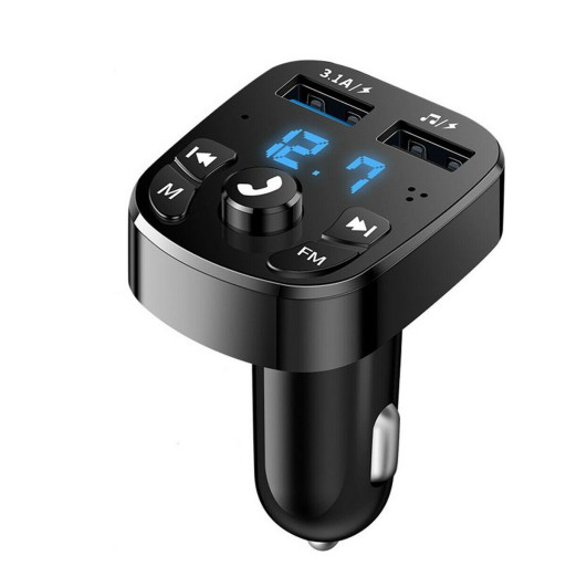 FM BLUETOOTH VYSIELAČ USB 3.1A QC 3.0 NABÍJAČKA
