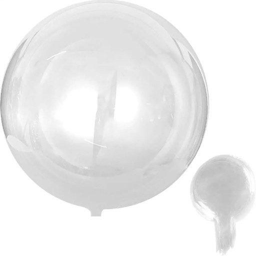 BALÓN BOBO, TRANSPARENTNÝ, bezfarebný, VEĽKÝ, XXL, 61 CM!!!