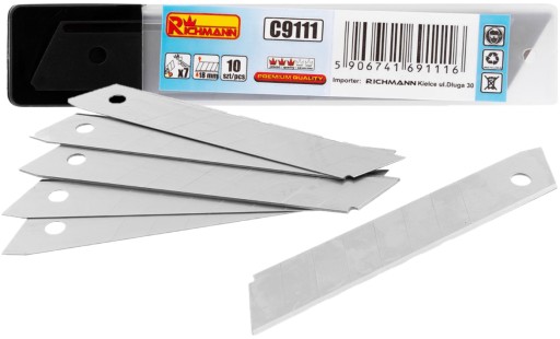 VYMENITEĽNÉ LAMACIE ČEPELE NA Nôž 18mm x 1200mm 10 kusov RICHMANN C9111