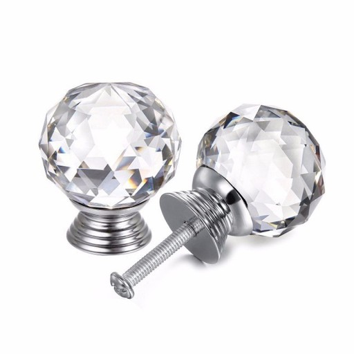 KRIŠTÁĽOVÝ NÁBYTOK Úchytka 30mm FIALOVÝ CRYSTAL glamour