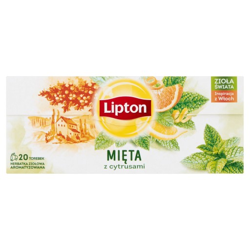 Lipton Herbs of the World bylinkový čaj Mäta s citrusom 20 vrecúšok 26g