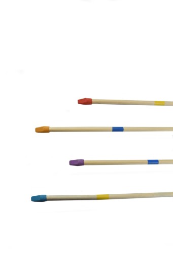 Drevený šíp do luku 60 cm s farebnou poistkou, 3 ks