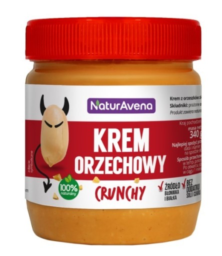 ORIEŠKOVÝ KRÉM CHRUVNÝ 100% BEZ PRIDANEJ SOLI A CUKRU 340 g - NATURAVENA