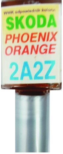 SKODA A2Z PHOENIX ORANŽOVÝ LAK ŠKRABANÝ DOTYK