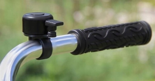 2 ks kovový zvonček na bicykel, čierny + červený
