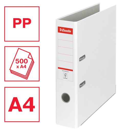 Biely zakladač na dokumenty ESSELTE A4 75 mm