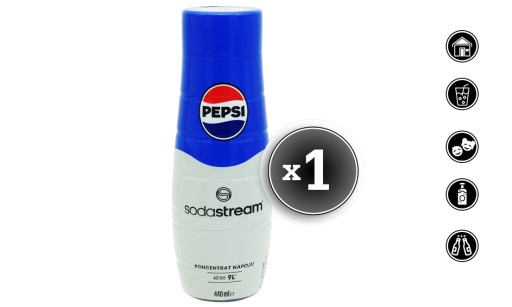 PEPSI COLA KONCENTRÁT SIRUP DO SODASTREAMU SATURATOR 9L DRINK s 440ml