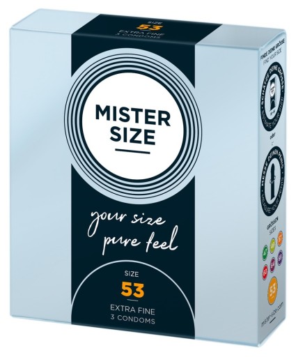 MISTER SIZE kondómy prispôsobené na veľkosť sada 3x3 ks 53 57 60 mm