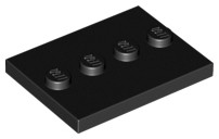 LEGO 88646 17836 TANIER 3x4 ČIERNY STOJAN (2g)