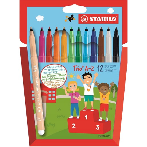 Vonné fixky Stabilo TRIO A-Z, 12 farieb