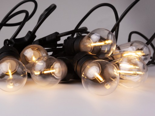 5x E27 LED žiarovka 1W 2700K retro dekoratívna slza na girlandy