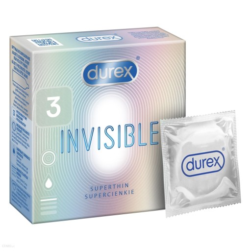Durex Invisible veľmi tenké kondómy 3x