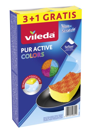 VILEDA UMÝVAČKA RIADU NA TEFLÓNOVÚ PUR AKTÍVNU HUBKU 4 KS.
