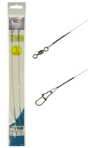 Titánový náväzec 20 cm, 7 kg s prívlačou na šťuky, 2 kusy