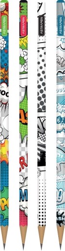 TROJUHOLNÁ GRAFITOVÁ ceruzka HB KOMIKS MIX VZOROV