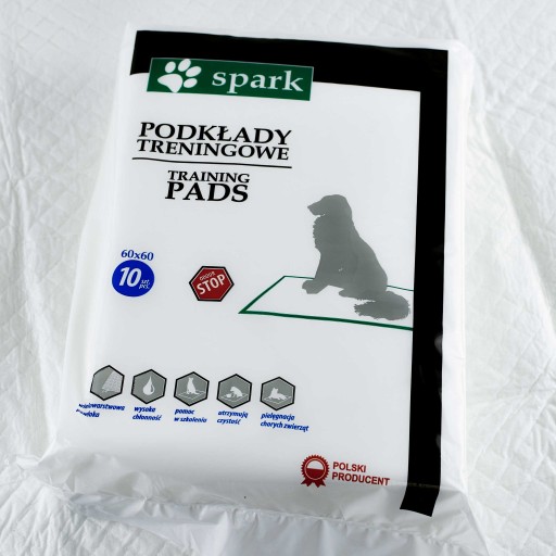 Hygienické podložky 60x60cm Podložky Animal Cleanliness Training Spark 10 kusov