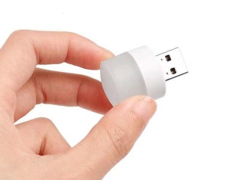 Mini USB LED lampa 5V 1W Nočné osvetlenie, studená biela