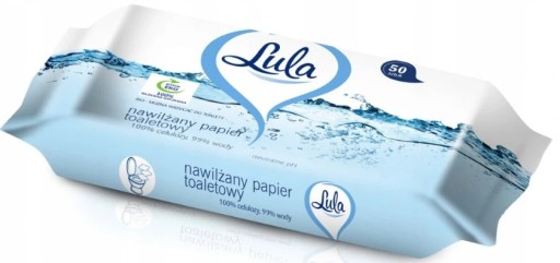 LULA Vlhčený toaletný papier 99% voda 50 ks