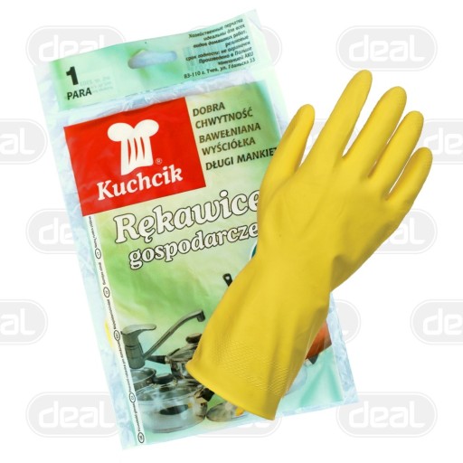 Rukavice do domácnosti, opakovane použiteľné gumené rukavice, žlté, veľkosť M